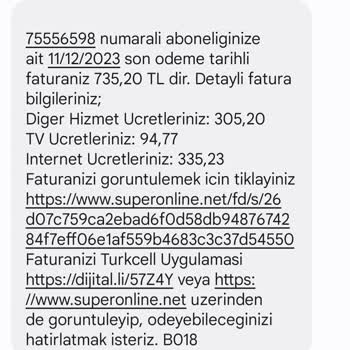Superonline Haksız Ücret Talebi