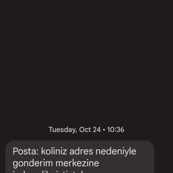Kargo Koliniz Adres Nedeniyle Teslim Edilememiştir Spam Mesajı