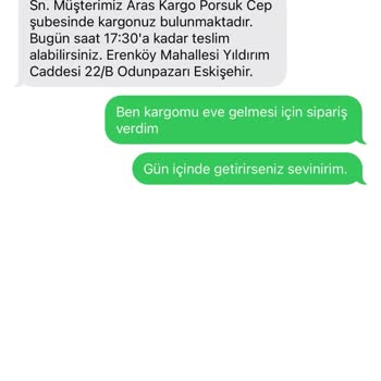 Aras Kargo Siparişimi Getirmedi Ve İade Etti