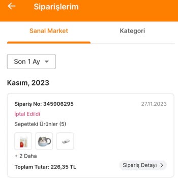 Migros Sanal Marketten Yapılan Alışverişin Teslim Edilmemesi