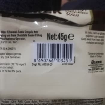 Ülker Paketli Üründe Yabancı Madde Tespiti