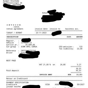 Budget Avrupa Haksız Yere Depozito Kesintisi