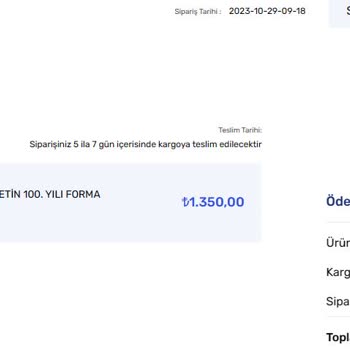 Fenerium Fenerbahçe Cumhuriyetin 100. Yılı Forma