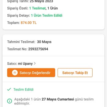Trendyol Mi Upany Satıcısı Kusurlu Ürün