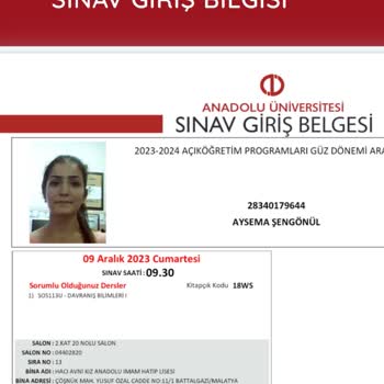 AÖF Sınav Yeri Değişikliği Habersiz Olarak Yapılmış