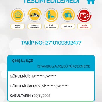 PTT Kargo Kargomun Teslim Edilememesi