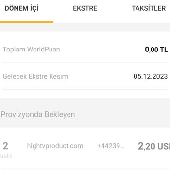 Hightvproduct.com Hesabımdan İzinsiz Para Çekildi!
