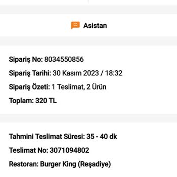 Burger King Eksik Gelen Ürünler