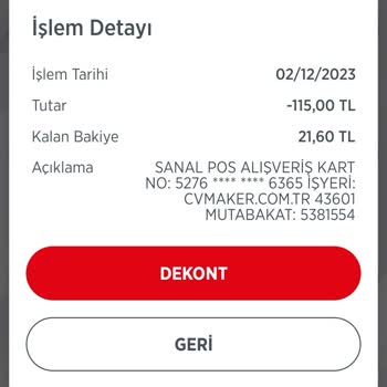 CV Maker Hesabımdan İzinsiz Para Çekiyor