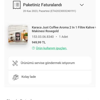 Karaca Züccaciye Siparişimin Kargoya Verilmemesi