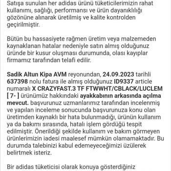 Mersin Sayapark Adidas Mağazası Sözünde Durmuyor