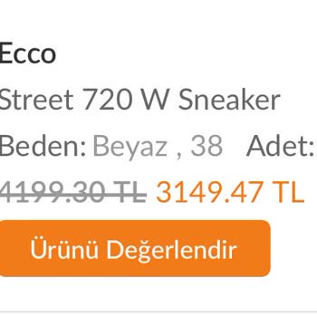 Ecco Ayakkabı Yanlış Ürün Gönderildi