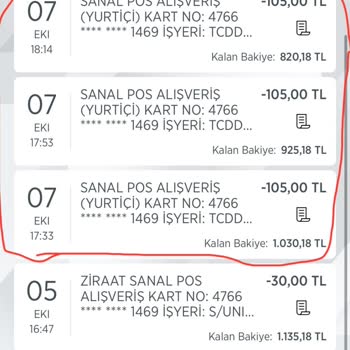 TCDD Bilet Ücreti İade Edilmedi!