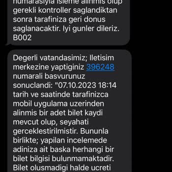 TCDD Bilet Ücreti İade Edilmedi!