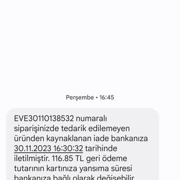 Eve İadesi Yapılmayan Para