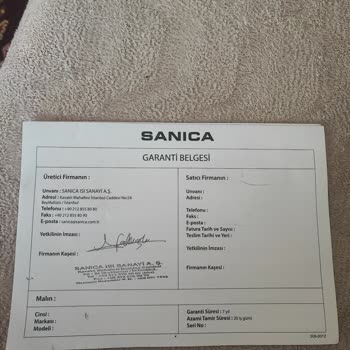 Sanica Servisi Olmayan Kombi.