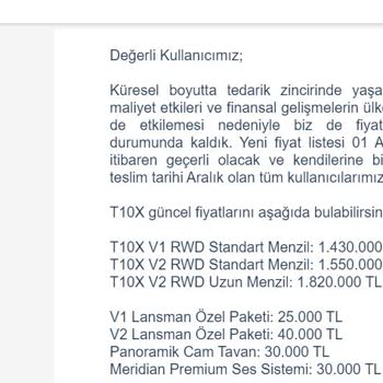 Togg Araca Yapılan Fahiş Zam Haksızlık Hukuksuzluk Adaletsizlik