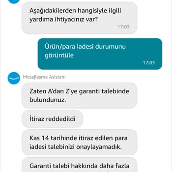 Amazon Ürün Teslim Edilmedi Para İadem Yapılmadı #