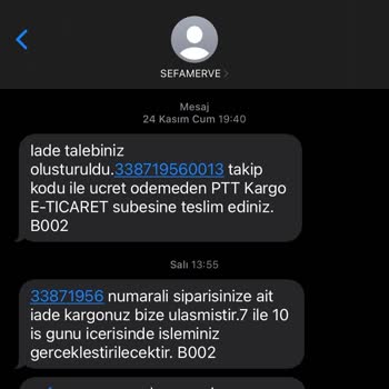 Sefamerve Ücret İadesi Yapılmadı