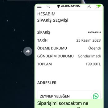 Alienationwear Sitesi Ürün Yollamama, Mesajlara Dönüş Yapmama