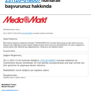 Media Markt Elektronik Mağazasında Garanti Ve Değişim Sorunları