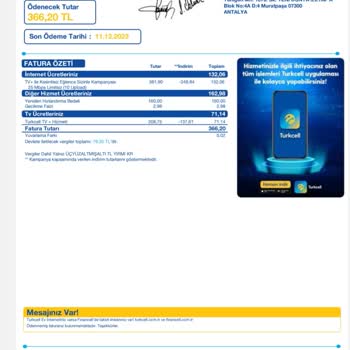 Turkcell Superonline Açma Kapama Diye 160 TL Para İstiyor
