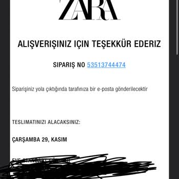 Zara Ve Kargoist Siparişi Teslim Edememesi