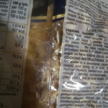 Nuh'un Ankara Makarnası Ankara Makarnasında Küflenme Sorunu