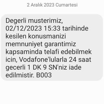 Vodafone'nin Çekmemesi Sürekli Kesilmesi