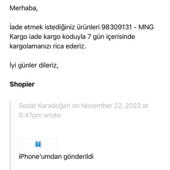 Shopier Ücret İadesi Yapmadı