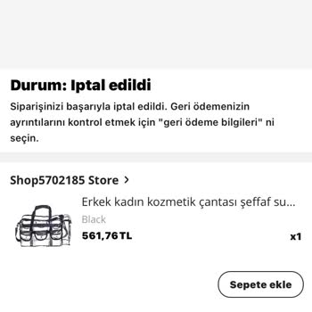 Aliexpress Para İademi Yapmadı