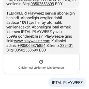 Playweez Faturama Yansıyan Ani Üyelik Ücreti