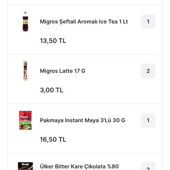 Yine Migros Sanal Market Fiyaskosu