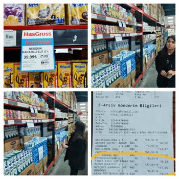 HasGross Market Raf Ve Kasa Fiyat Farkının İade Edilmemesi.