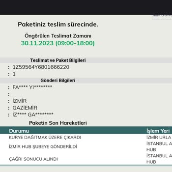 UPS Türkiye Kargom Dağıtımda Gözüküyor Ama Gelmiyor