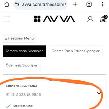 Avva Online Sipariş Mağduriyeti