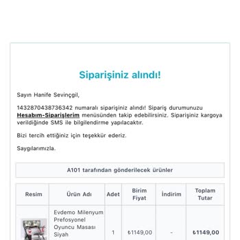 Evdemo Lojistik A101 Evdemo Bilgisayar Masası