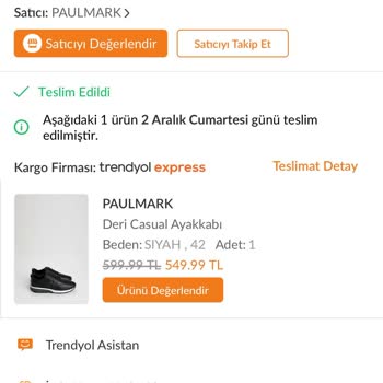 PaulMark Yanlış Ürün Gönderimi