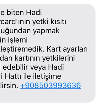 Hadi TOM Pay Hadi Yetki Kısıtlaması