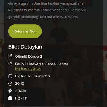 Paribu Cineverse Sinema Bileti Aldım Bilgi Vermeden İptal Edildi, İade Alamıyorum