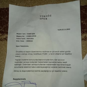 Toksöz Spor Puma Marka Ayakkabı Ön Açma