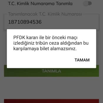 Passolig Ceza Yedim Çözülmesini İstiyorum