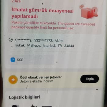Aliexpress Gümrükte Takılan Ürünler