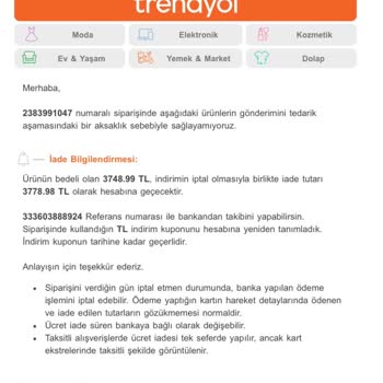 Trendyol'da Kampanya Aldatmacası
