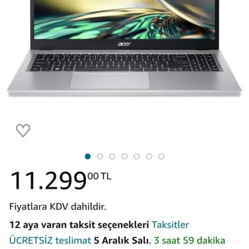 Acer Işıklı Klavye Özellikli Bilgisayar İle Değiştirilmesini Rica Ediyorum