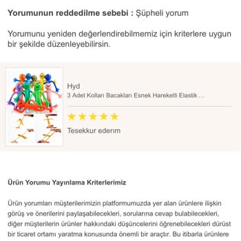 Trendyol Yoruma Kapalı Ürünler