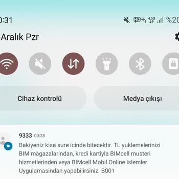 Bimcell Saatler Önce Yüklediğim Paket Bitecek Diye Mesaj Geliyor