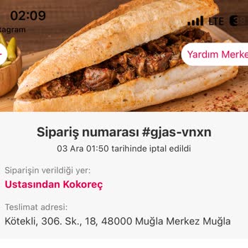 Yemeksepeti Sipariş İptalini Habersiz Bırakmak