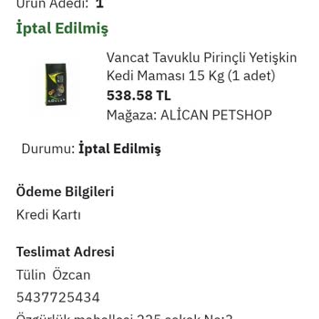 PttAVM Ücret İademin Yapılması