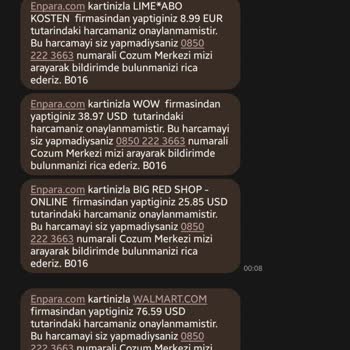 Enpara Şüpheli İşlem / Harcama İtirazı